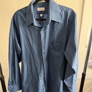 Van Heusen Men's Classic Navy Dress Shirt